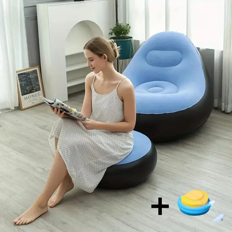 New Lazy Inflatable Sofa, Single Thick Flocking Air Mattress for Beach Camping, Portable Lounge Recliner for Home Garden Balcony
New Lazy Inflatable Sofa, Single Thick Flocking Air Mattress for Beach Camping, Portable Lounge Recliner for Home Garden Balcony
