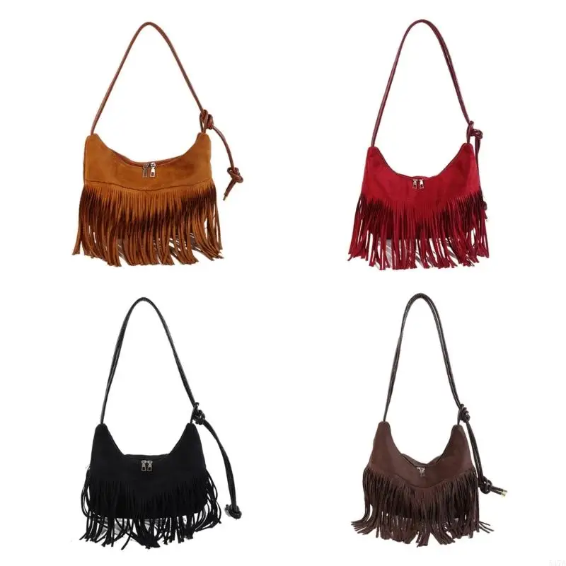 Retro Crossbody Bag for Women Tassels Shoulder Bag Armpit Bag Trendy Underarm Bag Large Capacity Commuting Bag 547A 
Retro Crossbody Bag for Women Tassels Shoulder Bag Armpit Bag Trendy Underarm Bag Large Capacity Commuting Bag 547A