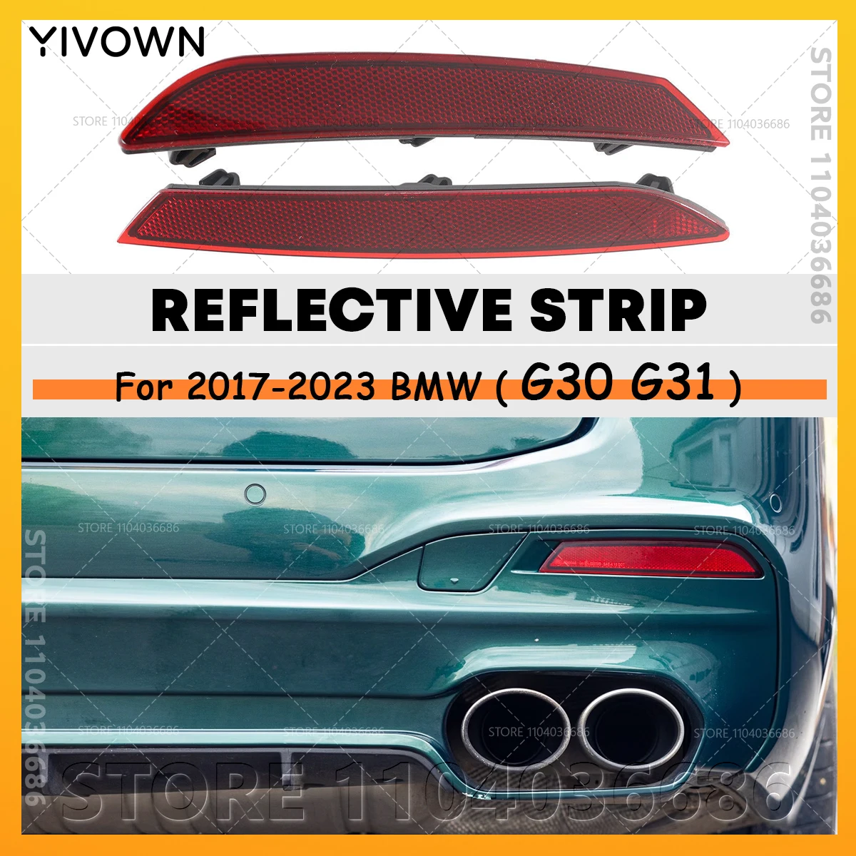 For 2017-2023 BMW 530e 530eX 530i 530iX 540dX 540i 540iX M550iX (G30 G31) Rear Bumper Reflector Light 63147851577 63147851578
For 2017-2023 BMW 530e 530eX 530i 530iX 540dX 540i 540iX M550iX (G30 G31) Rear Bumper Reflector Light 63147851577 63147851578