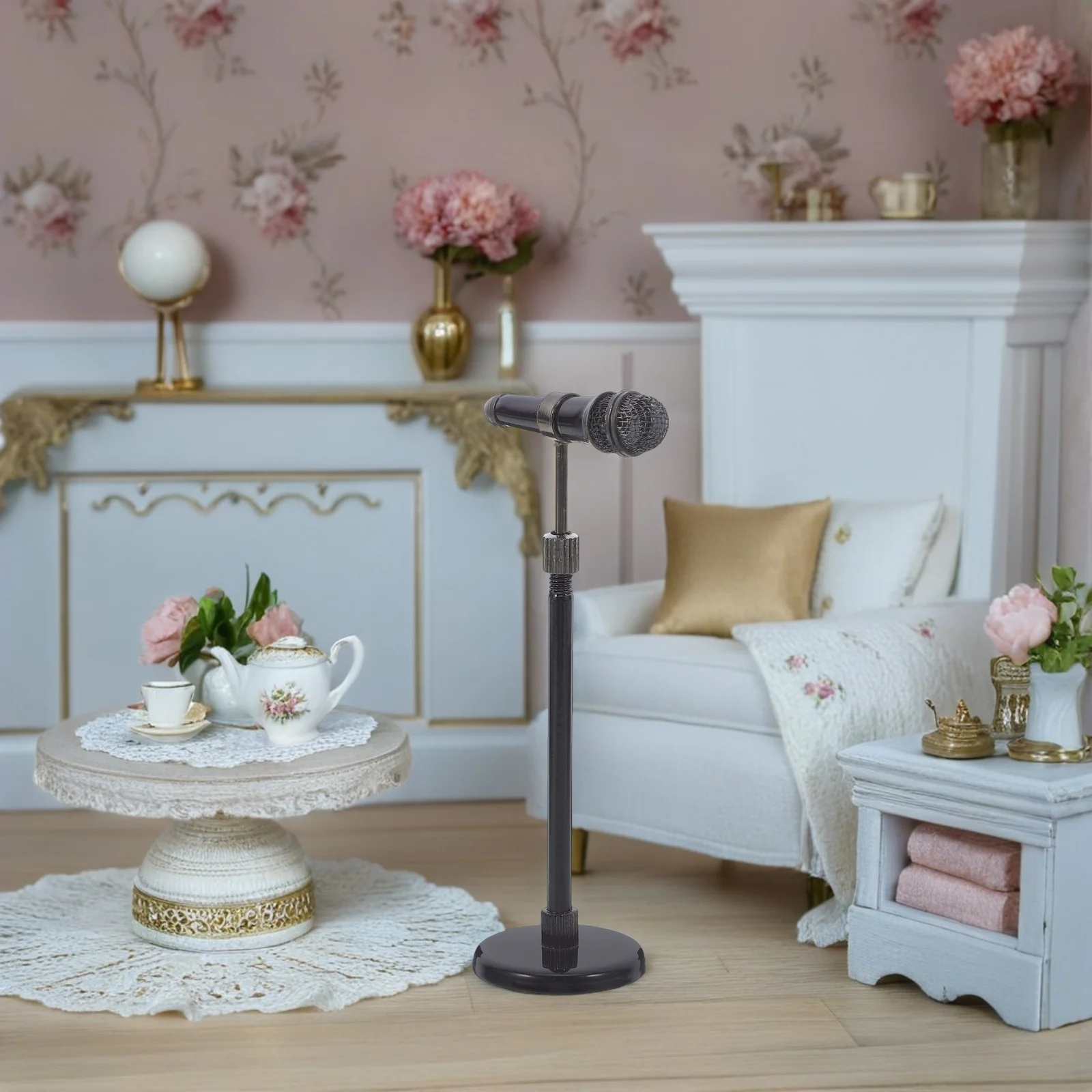 Miniature Microphone Black Compact Simulated Mic Prop For Dollhouse Musical Instruments Setup Kids Collectors Vintage Decor
Miniature Microphone Black Compact Simulated Mic Prop For Dollhouse Musical Instruments Setup Kids Collectors Vintage Decor