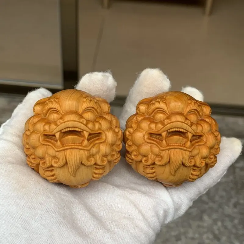 Cliff cypress wood carving health ball Pixiu handball natural solid wood carving handle piece Feng Shui auspicious wealth craft
Cliff cypress wood carving health ball Pixiu handball natural solid wood carving handle piece Feng Shui auspicious wealth craft