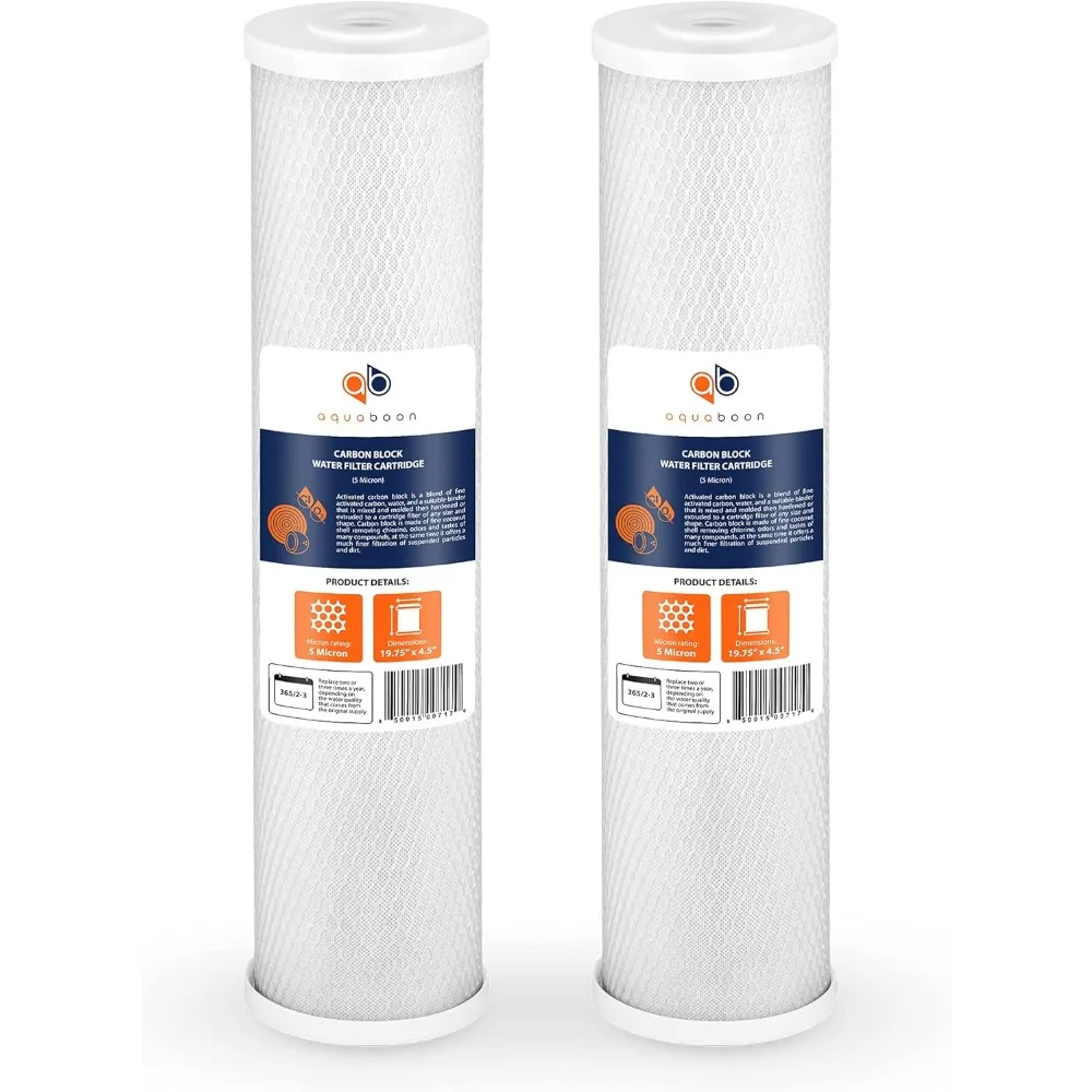 Carbon Water Filter Replacement - 5 Micron Water Filter - Whole House CTO Carbon Block Water Filter Cartridge Compatible
Carbon Water Filter Replacement - 5 Micron Water Filter - Whole House CTO Carbon Block Water Filter Cartridge Compatible