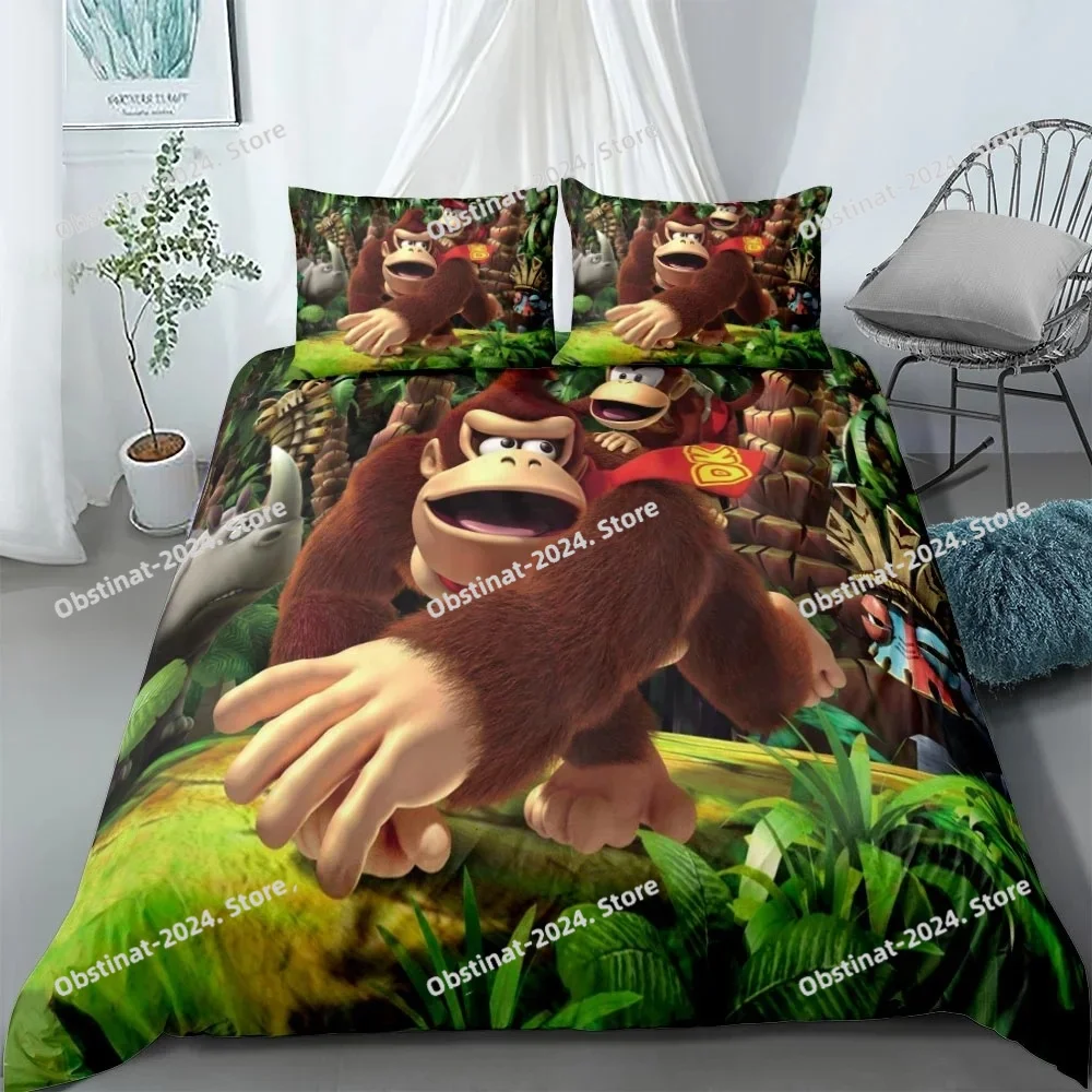 Monkey Cartoon Donkey Kong Bedding Set without sheet King Queen Double Full Twin Single Size Bed Linen Set
Monkey Cartoon Donkey Kong Bedding Set without sheet King Queen Double Full Twin Single Size Bed Linen Set