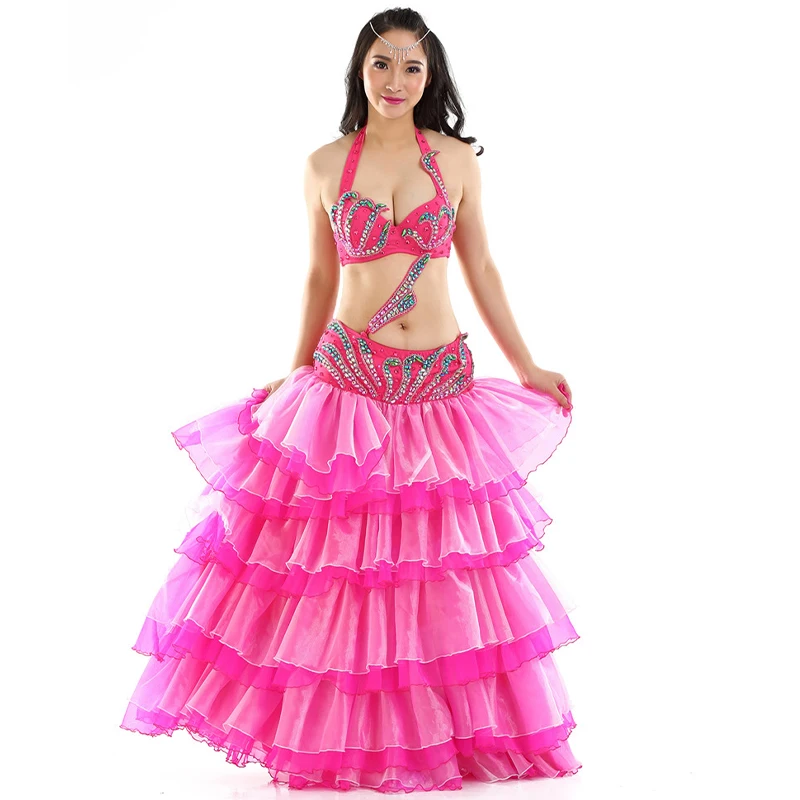 Belly Dance 2-piece Set Adult Oriental Dance Practice Performance Costume Stage Performance Set Long Skirt Swing Dance Skirt Set 
Belly Dance 2-piece Set Adult Oriental Dance Practice Performance Costume Stage Performance Set Long Skirt Swing Dance Skirt Set