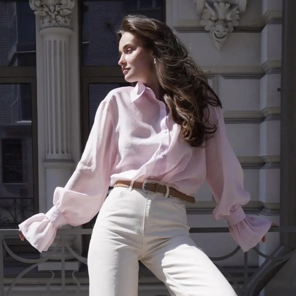Women's Long Sleeve Cardigan Top Sved Shirt Commute Style Flared Sleeve Other Fabric Women's Shirt Female Fashion Winter Coll...
Women's Long Sleeve Cardigan Top Sved Shirt Commute Style Flared Sleeve Other Fabric Women's Shirt Female Fashion Winter Coll...