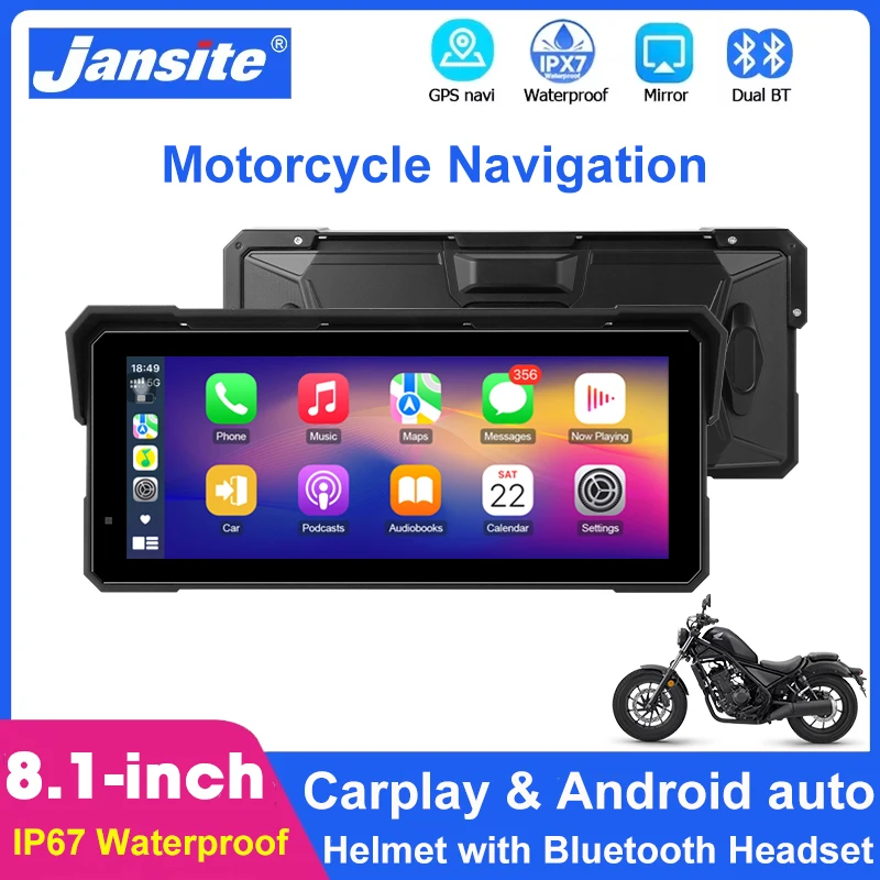 Janiste 8.1" Motorcycle GPS Navigation Wireless CarPlay Android Auto Moto Dashboard Waterproof Screen Built-in Dual Bluetooth
Janiste 8.1" Motorcycle GPS Navigation Wireless CarPlay Android Auto Moto Dashboard Waterproof Screen Built-in Dual Bluetooth