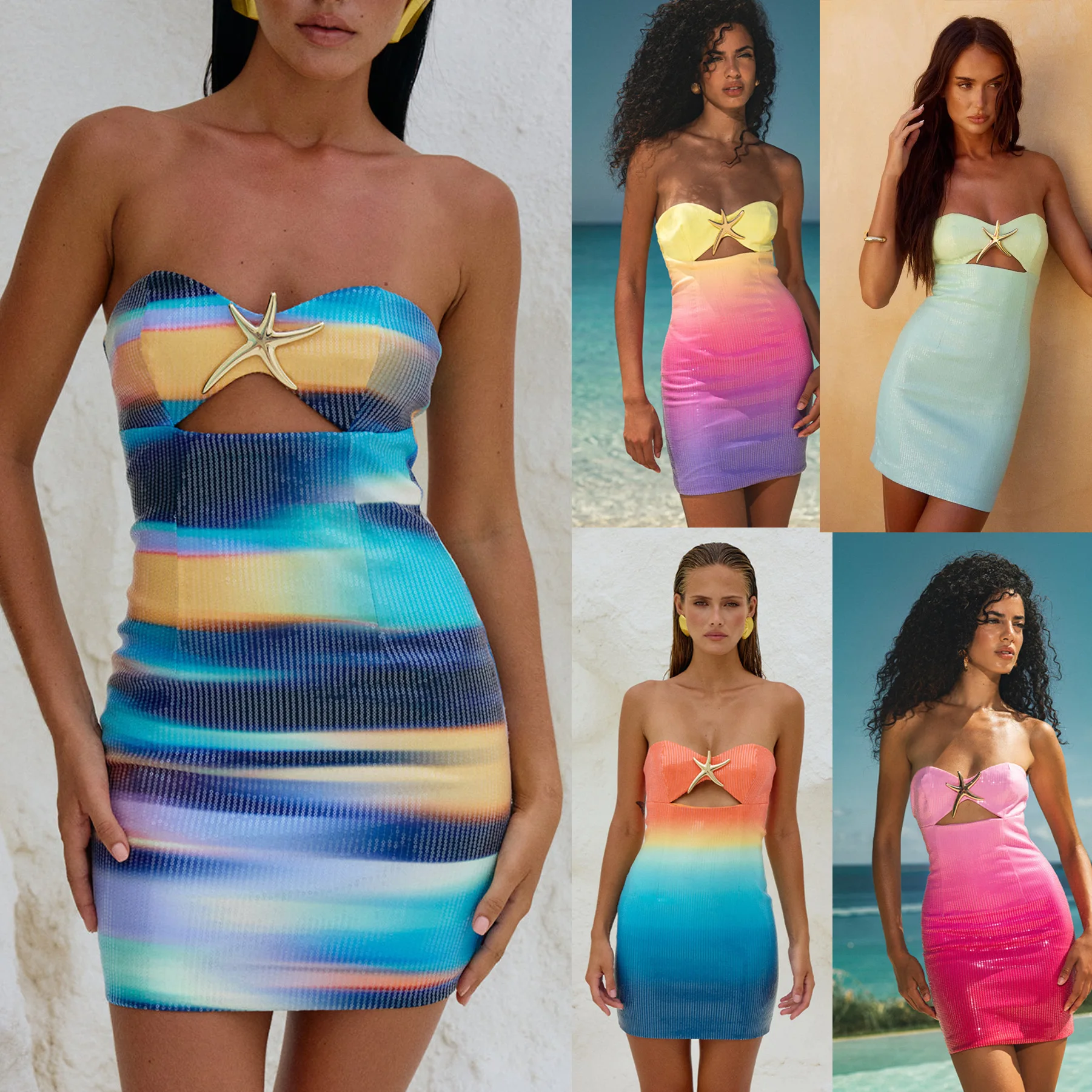 KIDCRKJ Dopamine Gradient Tube Summer Women Dress Sleeveless High-Waisted Printed Dress Relaxed Beachwear Dress With Comfort Fit
KIDCRKJ Dopamine Gradient Tube Summer Women Dress Sleeveless High-Waisted Printed Dress Relaxed Beachwear Dress With Comfort Fit