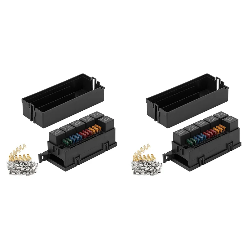 Hot Selling-2X 12V Auto 11 Way Fuse Relay Box Block With 5 Pin Relay And Fuses For Automotive Car Marine Truck Trailer Boat,2X 1
Hot Selling-2X 12V Auto 11 Way Fuse Relay Box Block With 5 Pin Relay And Fuses For Automotive Car Marine Truck Trailer Boat,2X 1