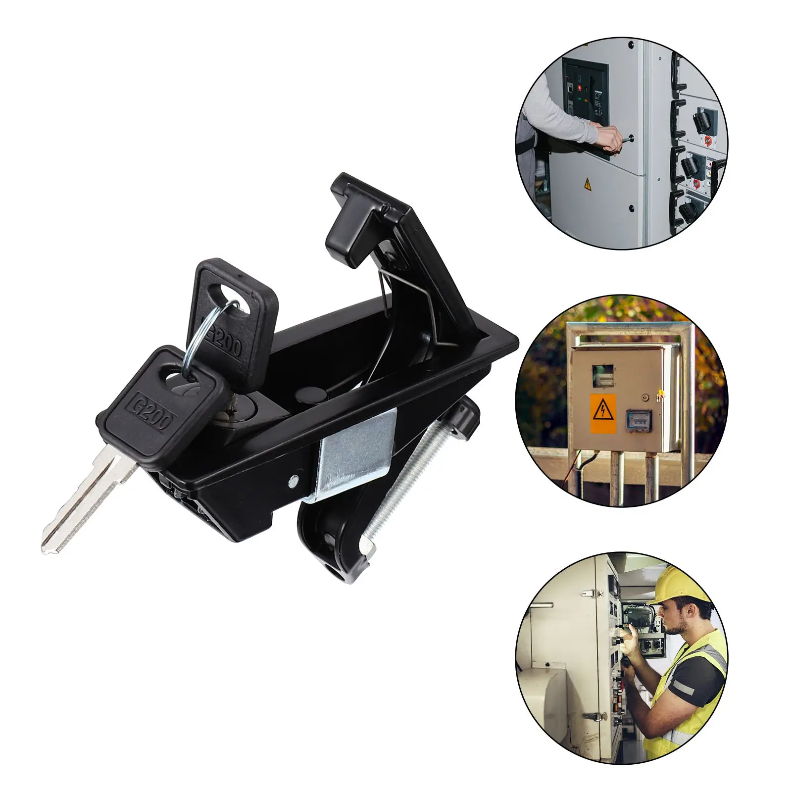 2 pcs Zinc Alloy Lock Metal Cabinet Flush Lever Latch Adjustable Black Door Hardware Security Truck Farm Equipment
2 pcs Zinc Alloy Lock Metal Cabinet Flush Lever Latch Adjustable Black Door Hardware Security Truck Farm Equipment