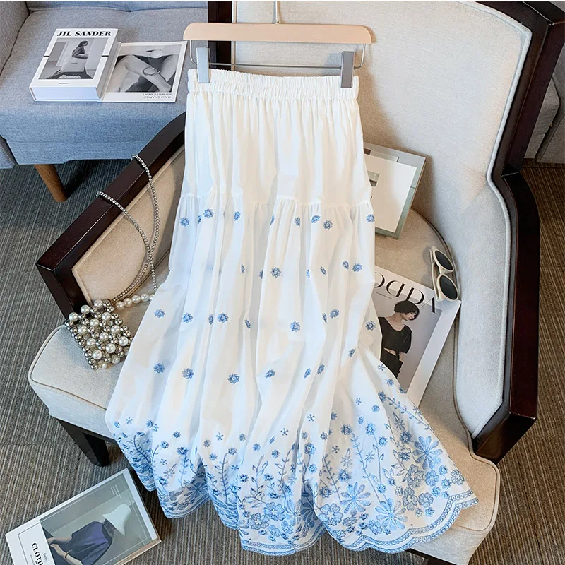 Женская модная юбка миди А-силуэта с вышивкой и сложной отделкой, с высокой талией, приталенная, с цветочным принтом, многоярусная, для офиса, из полиэстера
Женская модная юбка миди А-силуэта с вышивкой и сложной отделкой, с высокой талией, приталенная, с цветочным принтом, многоярусная, для офиса, из полиэстера