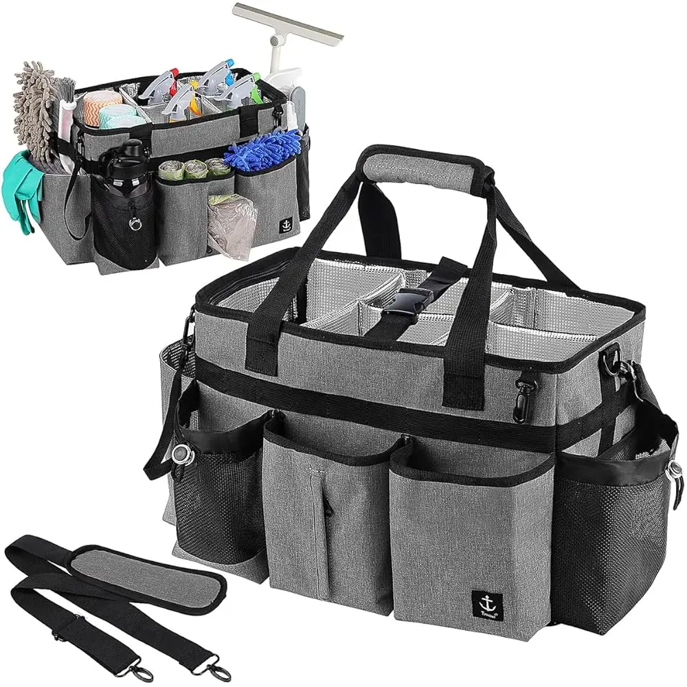 Large Cleaning Caddy Bag Built-In Sturdy Support Board, Cleaning Organizer With Detachable Divider, Cleaning Supply Tote With
Large Cleaning Caddy Bag Built-In Sturdy Support Board, Cleaning Organizer With Detachable Divider, Cleaning Supply Tote With