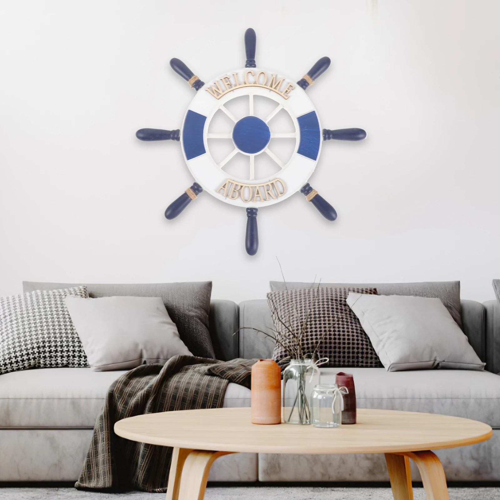 Wall Hanging Ship Wheel Decor 3201B Mediterranean Style Wooden Rudder Home Office Ocean Steering Marine Beach Bathroom Nautical
Wall Hanging Ship Wheel Decor 3201B Mediterranean Style Wooden Rudder Home Office Ocean Steering Marine Beach Bathroom Nautical