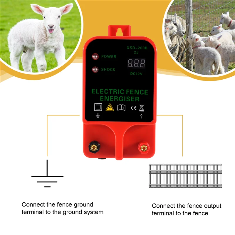 10KM Electric Fence Livestock High Voltage Pulse Controller High-Decibel Waterproof LCD Display EU Plug
10KM Electric Fence Livestock High Voltage Pulse Controller High-Decibel Waterproof LCD Display EU Plug