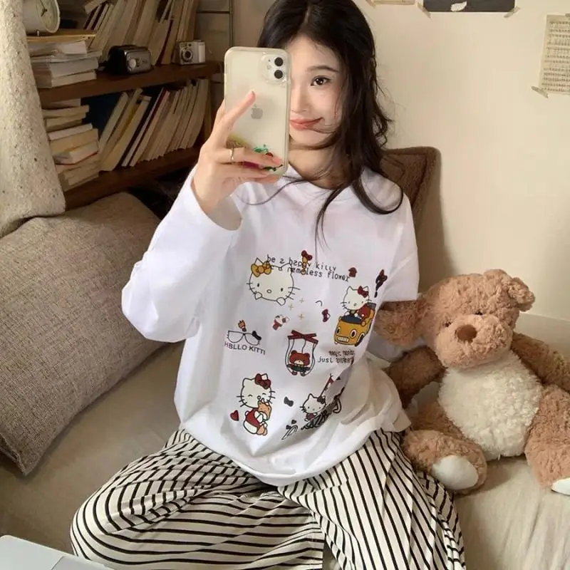 Kawaii Hello Kitty Printed Short Sleeve Loose T-Shirts Cartoon Cute Couple Outfit Loose Casual and Comfortable Home Clothes Tops
Kawaii Hello Kitty Printed Short Sleeve Loose T-Shirts Cartoon Cute Couple Outfit Loose Casual and Comfortable Home Clothes Tops