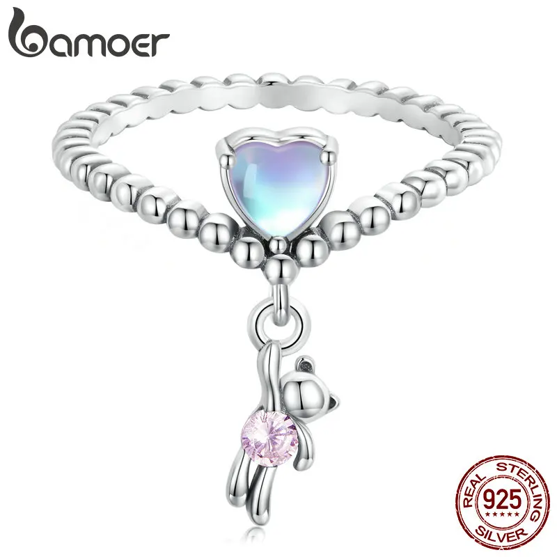 Bamoer 925 Sterling Silver Little Bear Balloon Open Link Rings for Women Multi Color Crystal Lovely Charm Ring Girl Fine Jewelry
Bamoer 925 Sterling Silver Little Bear Balloon Open Link Rings for Women Multi Color Crystal Lovely Charm Ring Girl Fine Jewelry