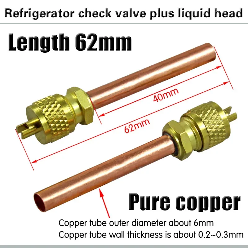 1pcs refrigerator check valve refueling head 62mm quick connector/refrigerant filling valve refrigeration accessories
1pcs refrigerator check valve refueling head 62mm quick connector/refrigerant filling valve refrigeration accessories