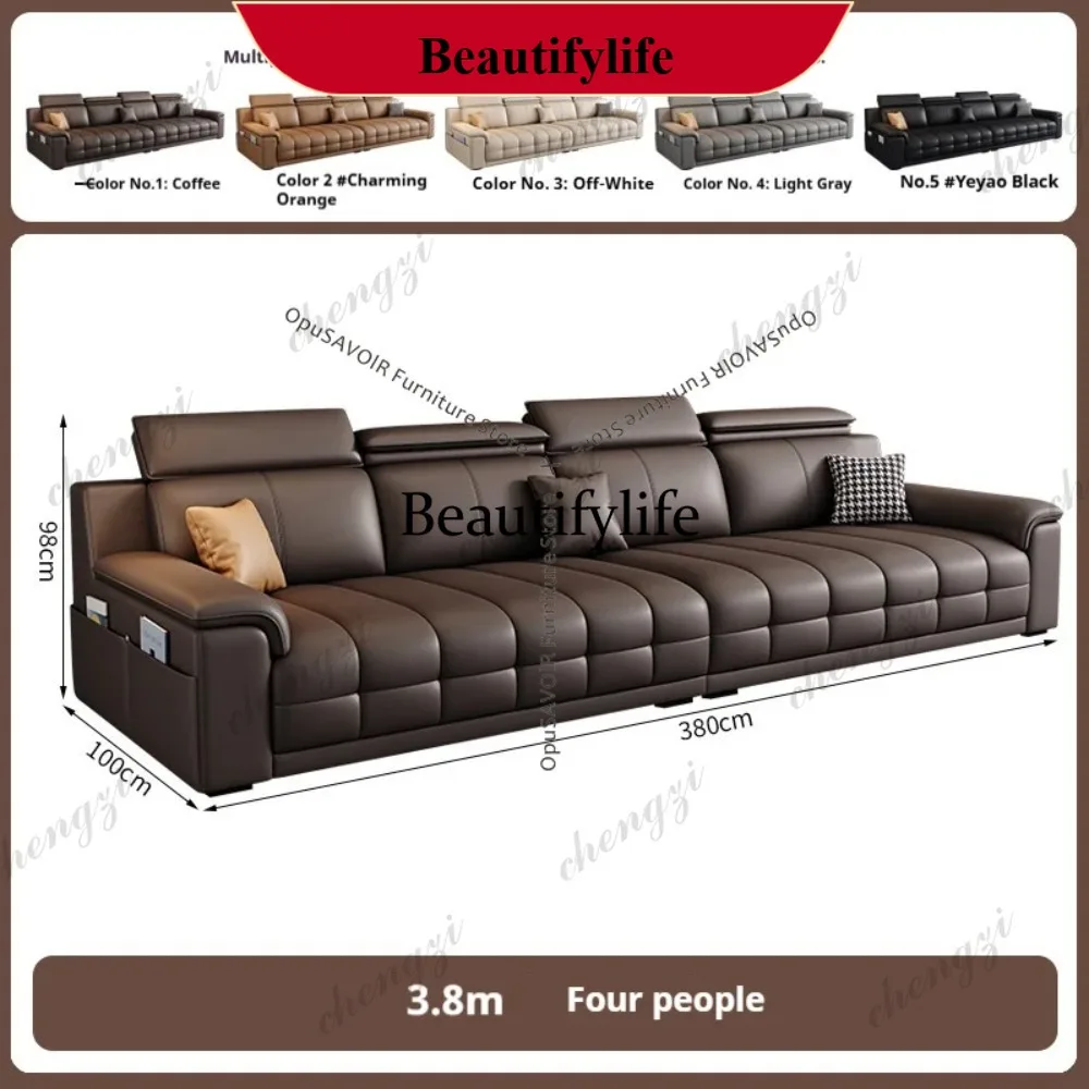 D178 Italian Minimalist Lawrence Top Grain Leather Sofa - 3-Seater Straight Living Room Sofa Latex Support Compact Furniture
D178 Italian Minimalist Lawrence Top Grain Leather Sofa - 3-Seater Straight Living Room Sofa Latex Support Compact Furniture