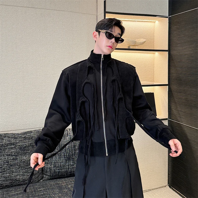 SYUHGFA Personality Tassels Design Short Jackets Men's 2024 Autumn Stand Collar Solid Color Coats Trend Loose Zipper Tops Niche
SYUHGFA Personality Tassels Design Short Jackets Men's 2024 Autumn Stand Collar Solid Color Coats Trend Loose Zipper Tops Niche