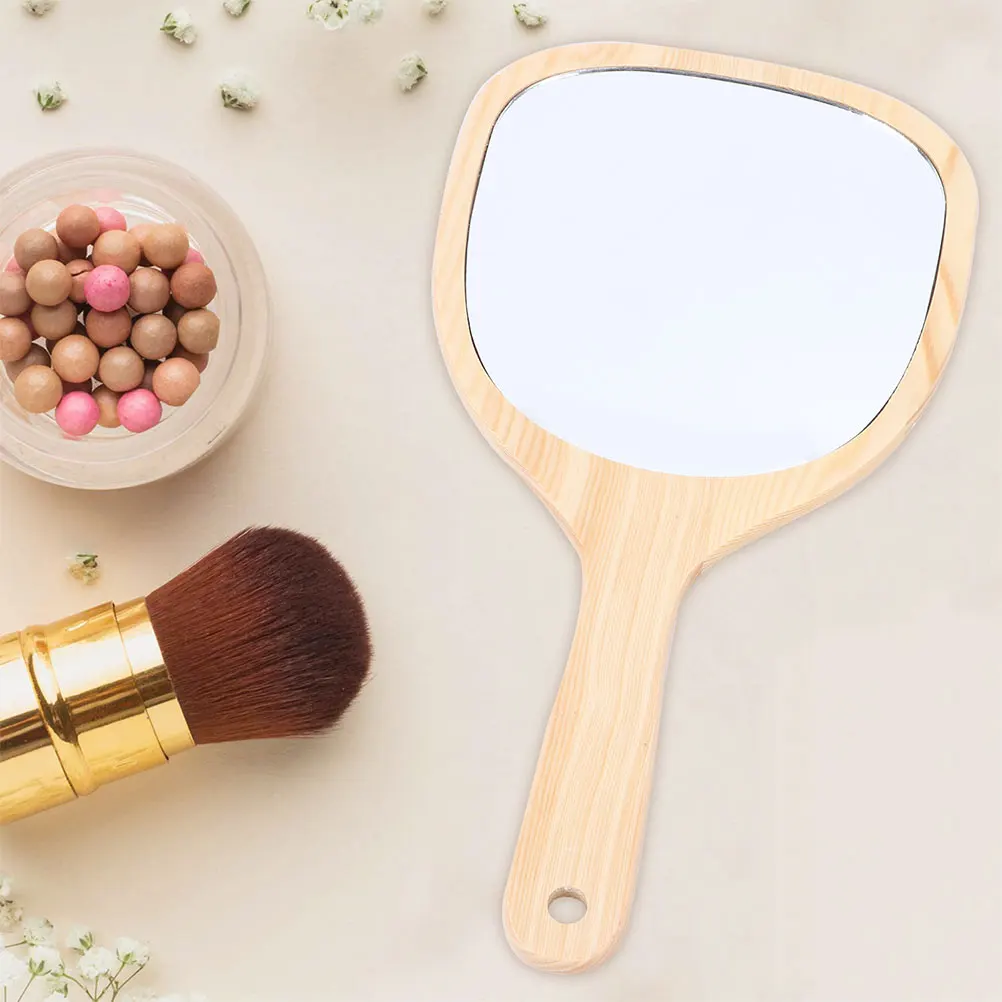 2pcs Portable Women Makeup Mirror Wood Handle Mirror For Women Travel Vanity Tool Home Travel Use
2pcs Portable Women Makeup Mirror Wood Handle Mirror For Women Travel Vanity Tool Home Travel Use