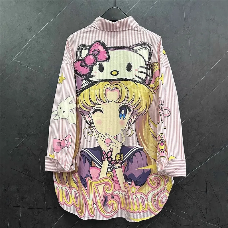 plus Size 300 Pounds Heavy Design Cartoon Fashion Stripes Long Sleeve Women's Loose Lazy Style Top Trendy Polyester Fiber Shirt
plus Size 300 Pounds Heavy Design Cartoon Fashion Stripes Long Sleeve Women's Loose Lazy Style Top Trendy Polyester Fiber Shirt