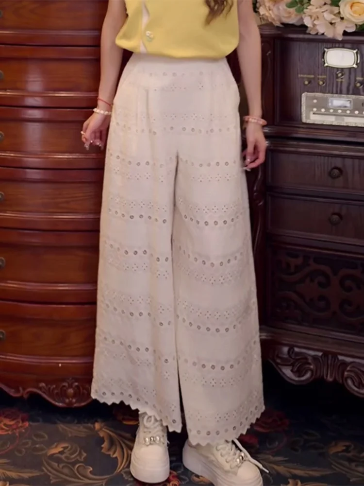 Elegant Wide Leg Straight Cut Casual Pants for Women Fashionable Versatile Simple Design Summer New Arrival High Waist Trousers
Elegant Wide Leg Straight Cut Casual Pants for Women Fashionable Versatile Simple Design Summer New Arrival High Waist Trousers