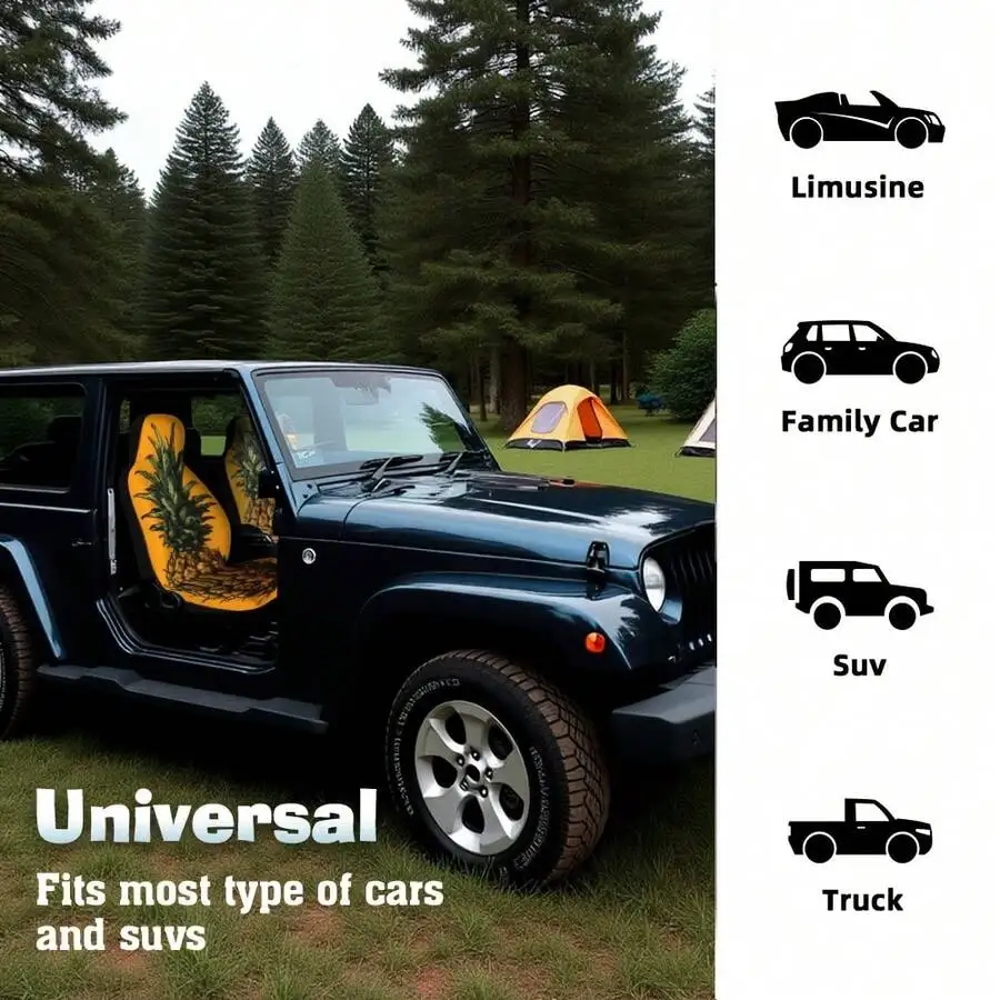 Yellow Pineapple Tropical Car Seat Cover Universal Fit For Sedans Trucks SUVs Durable Machine Washable
Yellow Pineapple Tropical Car Seat Cover Universal Fit For Sedans Trucks SUVs Durable Machine Washable