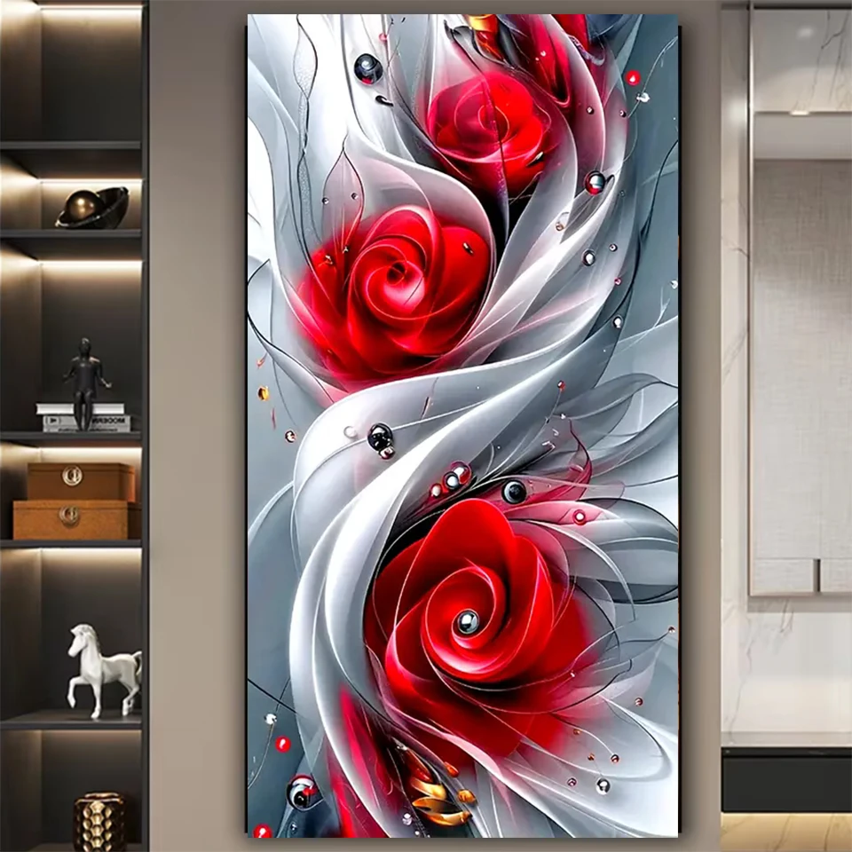 Большой размер 5D Art Diamond Painting 5D Art Diamond Mosaic Art Kit - Яркие красные розы, идеально подходящие для домашнего декора и подарков
Большой размер 5D Art Diamond Painting 5D Art Diamond Mosaic Art Kit - Яркие красные розы, идеально подходящие для домашнего декора и подарков 