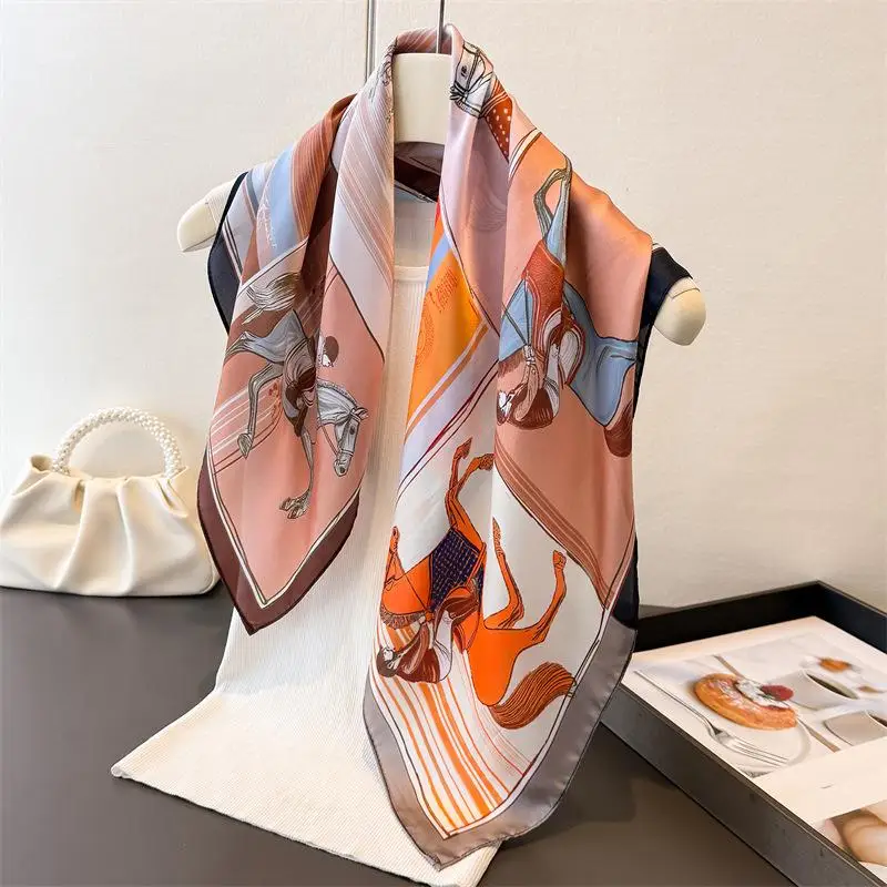 2026 Luxury Horse Print Silk Scarf For Women Elegant Satin Square Scarf Office Daily Wear Hair Neck Scarf Fashion Accessory
2026 Luxury Horse Print Silk Scarf For Women Elegant Satin Square Scarf Office Daily Wear Hair Neck Scarf Fashion Accessory