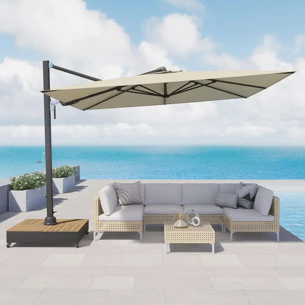 10x13 T Patio Umbrella with Base, Acrylic Outdoor Cantilever Umbrellas, Recular Oset Umbrellas with Cover or Poolside, Deck, Bac
10x13 T Patio Umbrella with Base, Acrylic Outdoor Cantilever Umbrellas, Recular Oset Umbrellas with Cover or Poolside, Deck, Bac