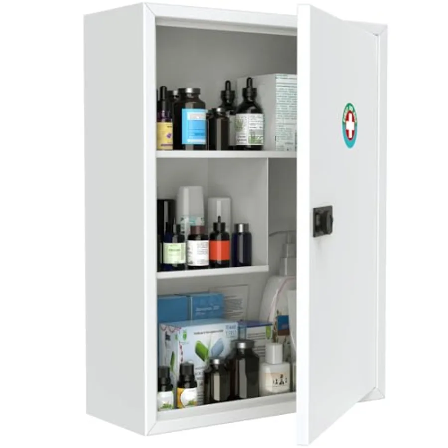 Wall Mount Medicine Cabinet with Combination Lock Locking First Aid Cabinet Lockable Medical Cabinet Capacity Medicine Organize
Wall Mount Medicine Cabinet with Combination Lock Locking First Aid Cabinet Lockable Medical Cabinet Capacity Medicine Organize