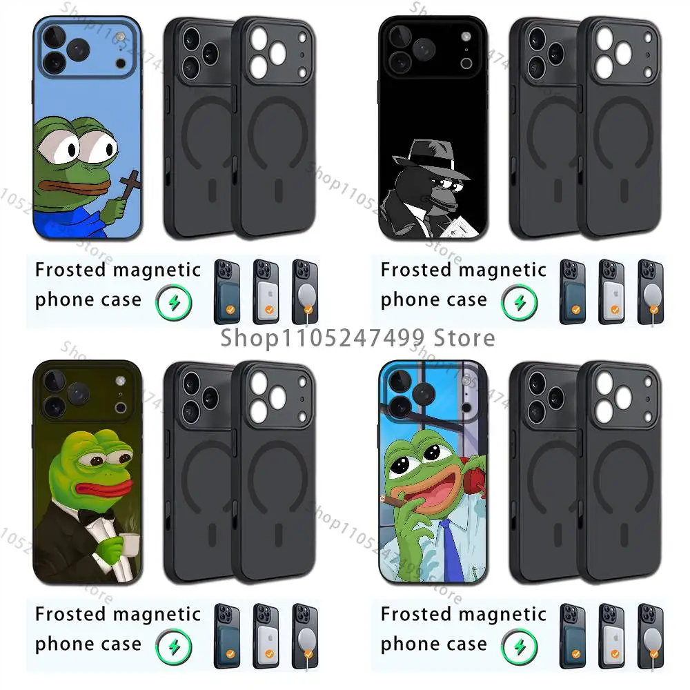 Frog P-Pepe Phone Case For iPhone 17,16,15,14,13,12,11,Pro,Max,Plus,Mini,SE4,E Magnetic Magsafe Wireless Charging
Frog P-Pepe Phone Case For iPhone 17,16,15,14,13,12,11,Pro,Max,Plus,Mini,SE4,E Magnetic Magsafe Wireless Charging