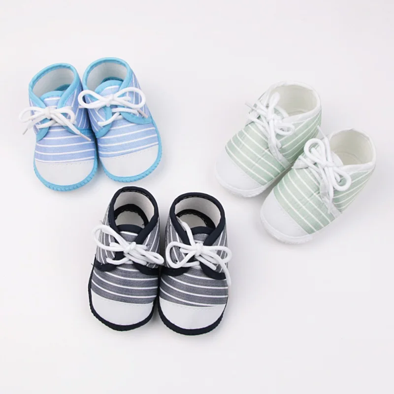 0-1T Baby Shoes Children Soft Cotton Neutral Stripe Lace-Up Cloth Soled Newborn Infants Anti-Slip Toddler Shoes For Boys Girls
0-1T Baby Shoes Children Soft Cotton Neutral Stripe Lace-Up Cloth Soled Newborn Infants Anti-Slip Toddler Shoes For Boys Girls