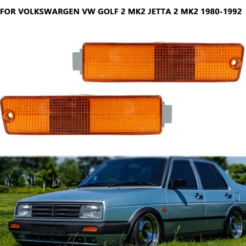 Front Bumper Turn Signal Lights Indicator Light Fog Corner Lamp With Harness For Volkswargen VW Golf 2 MK2 Jetta 2 MK2 1980-1992