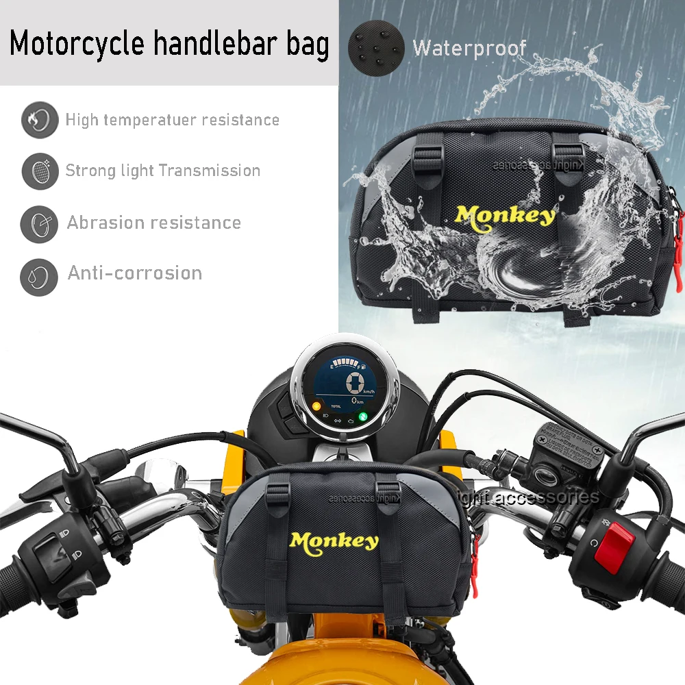 For Monkey 125 monkey 125z Motorcycle front handlebar bag Motorcycle multifunctional storage travel bag
For Monkey 125 monkey 125z Motorcycle front handlebar bag Motorcycle multifunctional storage travel bag