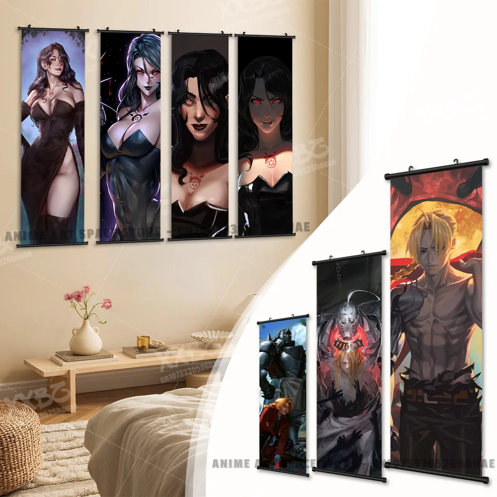 Подвесная картина аниме стальной алхимик плакат Альфонс Элрик настенное искусство Эдвард Элрик свитки картина Винори Рокбелл домашний декор 
Подвесная картина аниме стальной алхимик плакат Альфонс Элрик настенное искусство Эдвард Элрик свитки картина Винори Рокбелл домашний декор