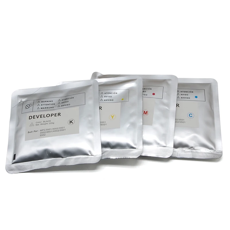 225G MPC3501 Developer Powder For Ricoh MP C5000 C2800 C4000 C4501 C5501 C5502 C3501 CMYK Developer
225G MPC3501 Developer Powder For Ricoh MP C5000 C2800 C4000 C4501 C5501 C5502 C3501 CMYK Developer