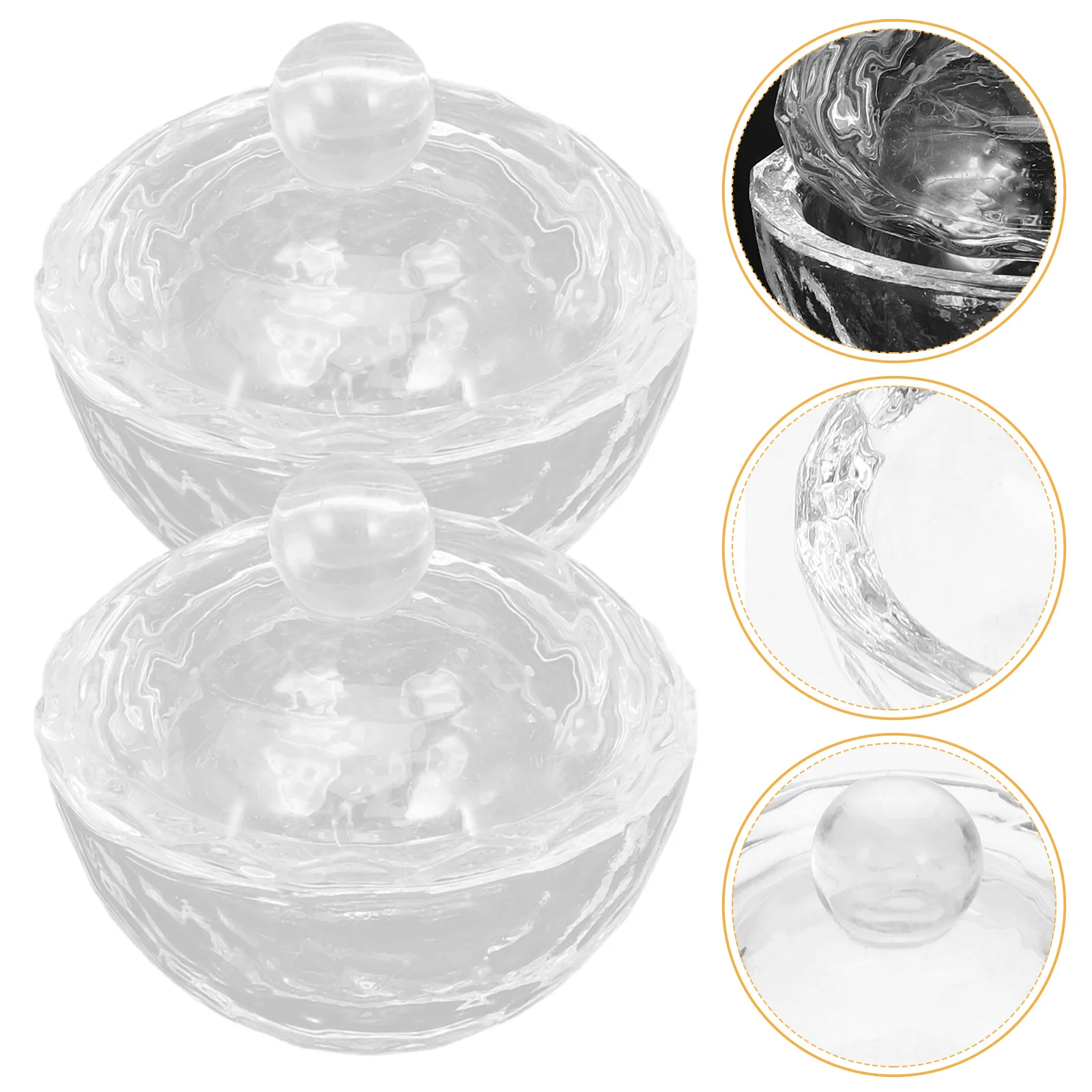2Pcs Mini Crystal Nail Art Cups Clear Acrylic Liquid Powder Mixing Containers Durable Easy to Clean for Salon Nail Art Cup
2Pcs Mini Crystal Nail Art Cups Clear Acrylic Liquid Powder Mixing Containers Durable Easy to Clean for Salon Nail Art Cup