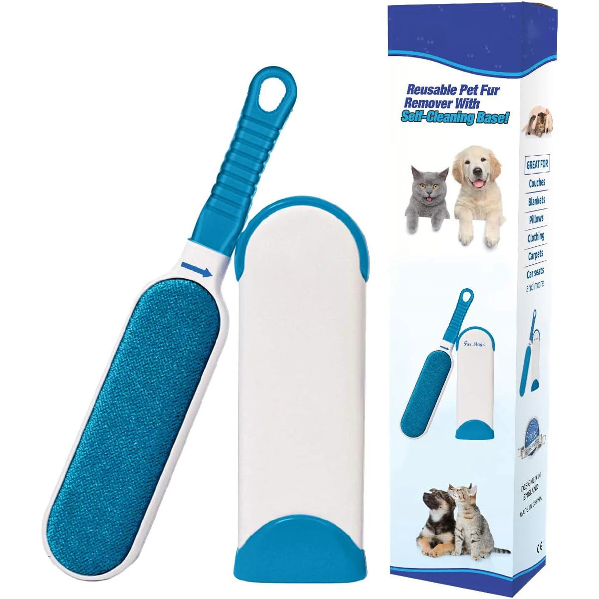 Magic Pet Hair Remover, Lint Brush with Self-Cleaning Base, Reusable Fluff Remover for Clothes, Dog and Cat
Magic Pet Hair Remover, Lint Brush with Self-Cleaning Base, Reusable Fluff Remover for Clothes, Dog and Cat