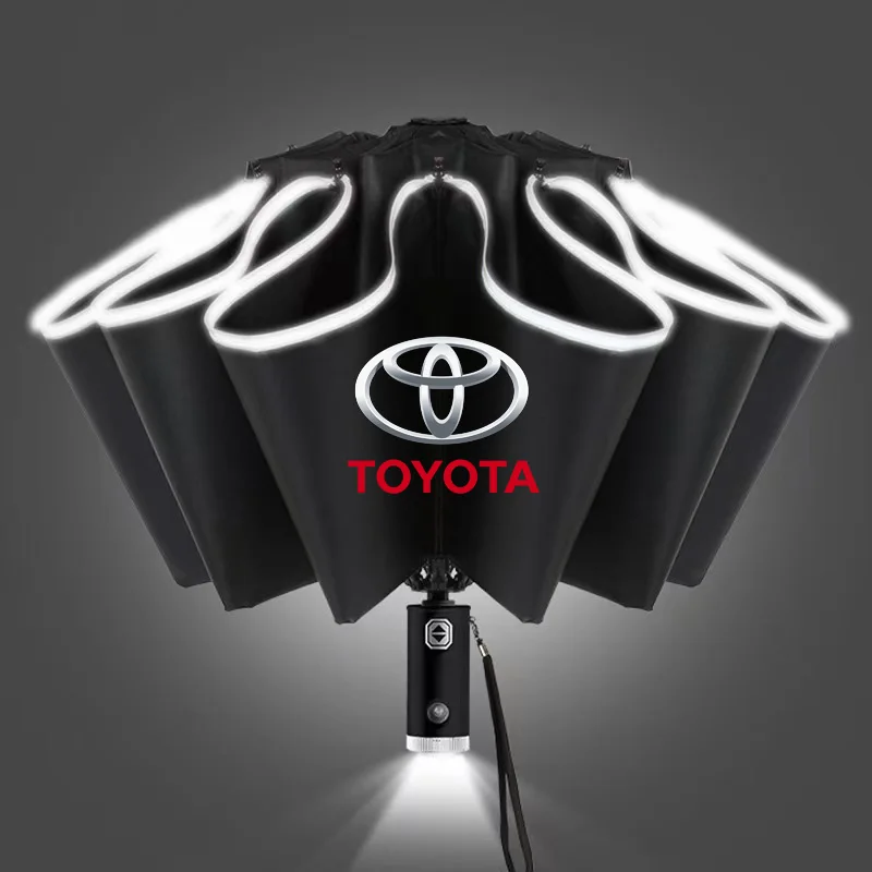 Car Reverse Folding Umbrella Reflective Stripe With LED Flashlight For Toyota Camry Corolla C-hr Rav4 Yaris
Car Reverse Folding Umbrella Reflective Stripe With LED Flashlight For Toyota Camry Corolla C-hr Rav4 Yaris
