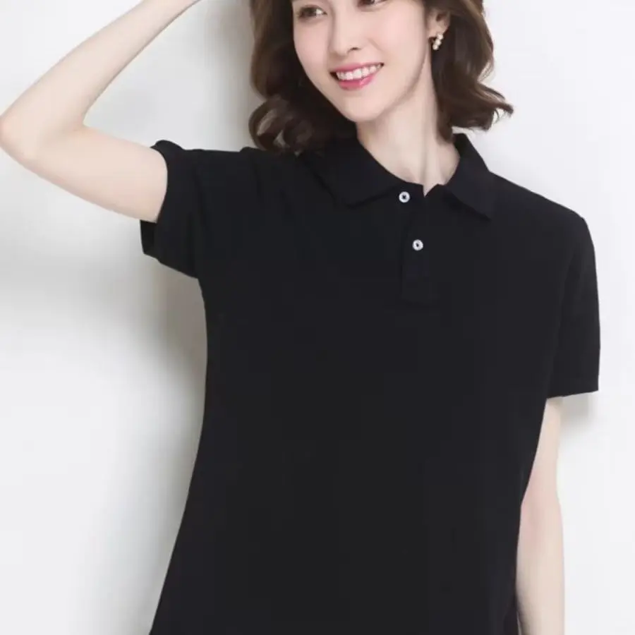 New Cotton Short-sleeved T-shirt Womens Slim Thin Tops Summer Fashion Women T Shirt Casual Office Clothes Black
New Cotton Short-sleeved T-shirt Womens Slim Thin Tops Summer Fashion Women T Shirt Casual Office Clothes Black