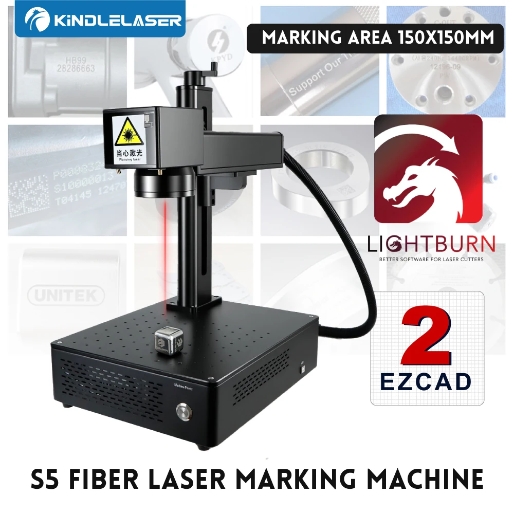Kindlelaser S5 Industrial Fiber Laser Marking Machine 20/30/50W Portable Engraver for Metal Jewelry Leather High Precision
Kindlelaser S5 Industrial Fiber Laser Marking Machine 20/30/50W Portable Engraver for Metal Jewelry Leather High Precision