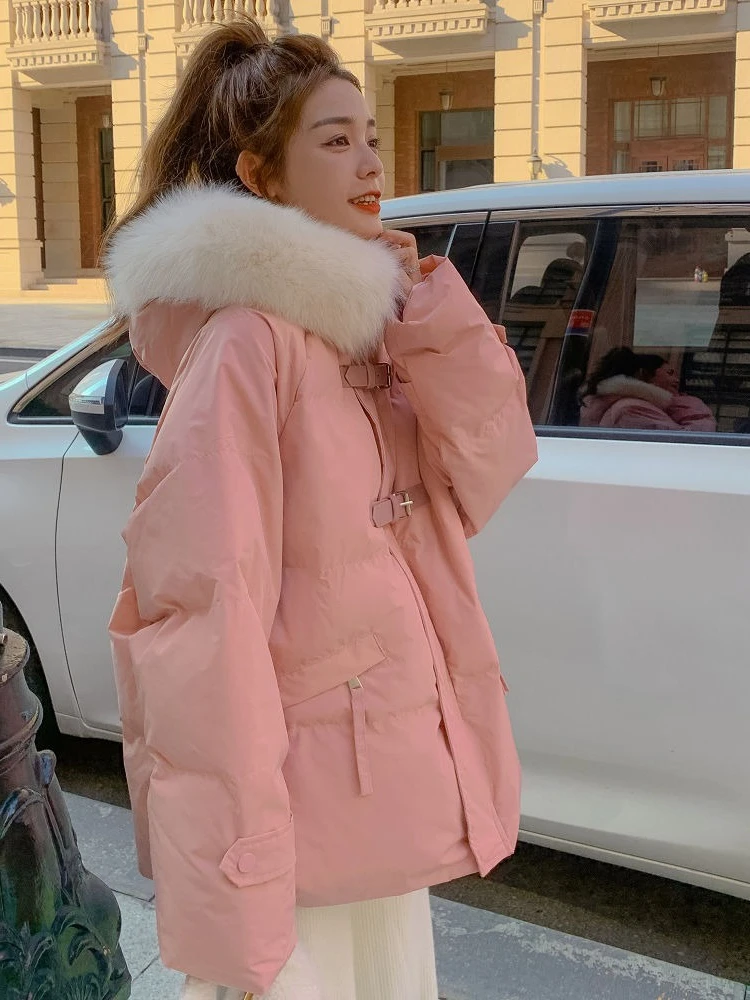 Womens Pink Padded Down Cotton Jacket Winter Coat Thick Warm Korean Style Trendy Soft Fur Collar Outerwear Fashion
Womens Pink Padded Down Cotton Jacket Winter Coat Thick Warm Korean Style Trendy Soft Fur Collar Outerwear Fashion