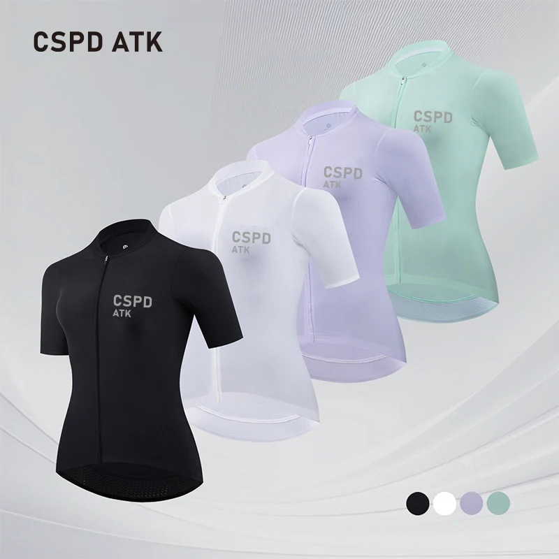 CSPD ATK Women's Cycling Shirt Summer High Quality Seamless Adhesive Cycling Top Ice Silk Sunscreen Bicycle Sports Shirt
CSPD ATK Women's Cycling Shirt Summer High Quality Seamless Adhesive Cycling Top Ice Silk Sunscreen Bicycle Sports Shirt