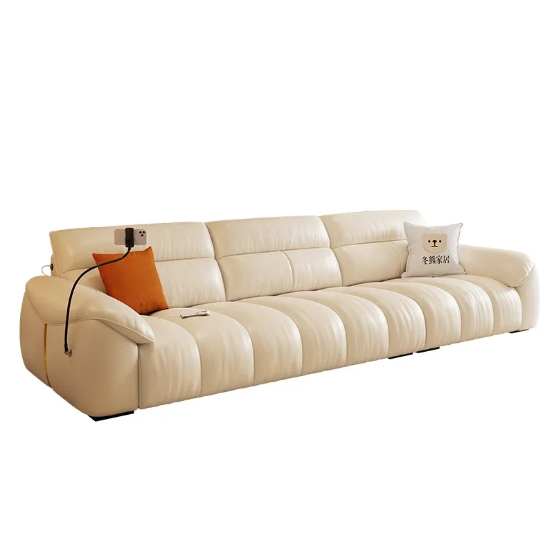 Piano keys elephant ears sofa French cream wind 2025 new living room big seat deep leather sofa 
Piano keys elephant ears sofa French cream wind 2025 new living room big seat deep leather sofa