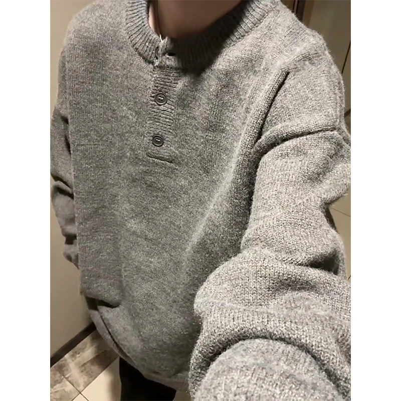 Мужской вязаный свитер Laid-ba Sle средней плотности с длинным рукавом и круглым вырезом, осенне-зимний, модный, повседневный, из полиэфирного волокна
Мужской вязаный свитер Laid-ba Sle средней плотности с длинным рукавом и круглым вырезом, осенне-зимний, модный, повседневный, из полиэфирного волокна