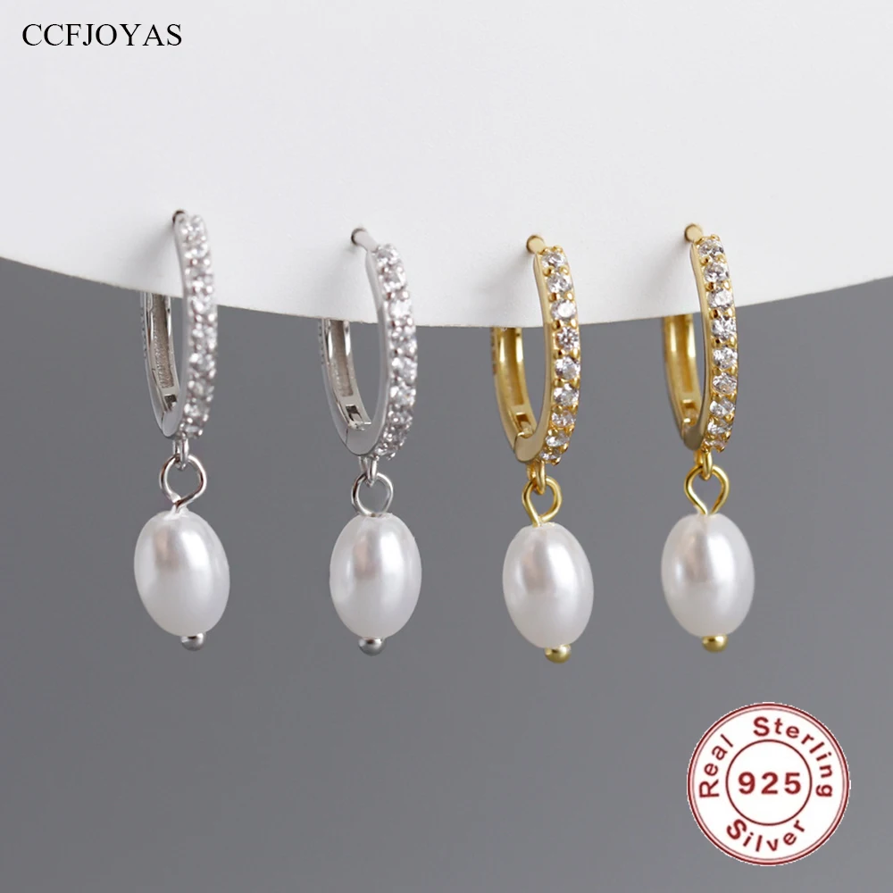 CCFJOYAS High Quality 925 Sterling Silver Pearl Drop Earrings European and American Women Party Wedding Earrings Fine Jewelry
CCFJOYAS High Quality 925 Sterling Silver Pearl Drop Earrings European and American Women Party Wedding Earrings Fine Jewelry