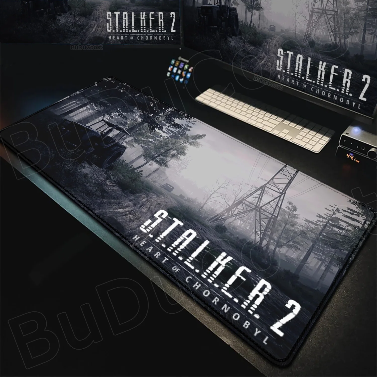 Stalker 2 Large Gaming Mouse Pad XXL Office Mousepad Computer Laptop HD Print Rubber Keyboard Pad Desk Mat PC Gaming Accessories