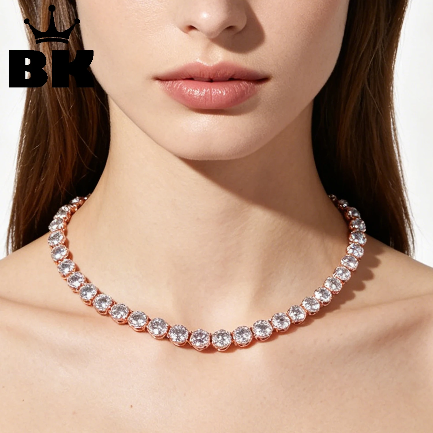 THE BLING KING 10mm Large Round Cut Tennis Chain Baguette Zircon Clasp 14K Gold Plated Heavyweight Hip Hop Jewelry for Men
THE BLING KING 10mm Large Round Cut Tennis Chain Baguette Zircon Clasp 14K Gold Plated Heavyweight Hip Hop Jewelry for Men