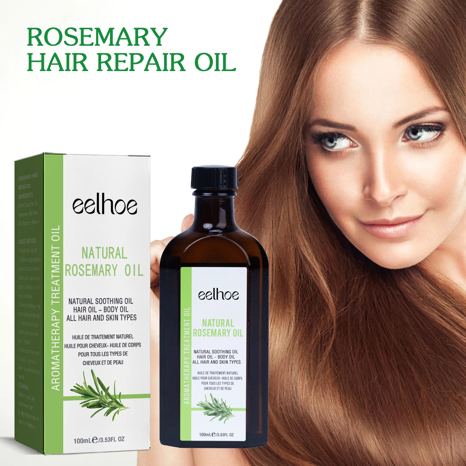 EELHOE Rosemary Hair Essential Oil Strengthing Nourishing Smoothing Hair Frizz Treatment Scalp Repair Damaged Hair Care Product
EELHOE Rosemary Hair Essential Oil Strengthing Nourishing Smoothing Hair Frizz Treatment Scalp Repair Damaged Hair Care Product