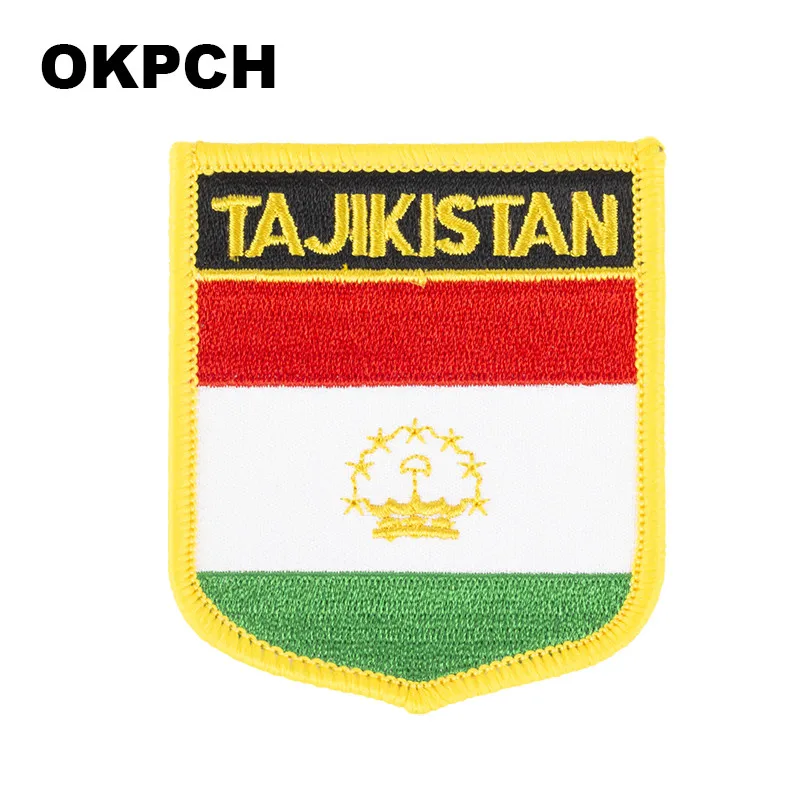 Tajikistan Flag Shield Shape Iron on Embroidery Patches Saw on Transfer Patches Sewing Applications for Clothes Back Pac
Tajikistan Flag Shield Shape Iron on Embroidery Patches Saw on Transfer Patches Sewing Applications for Clothes Back Pac